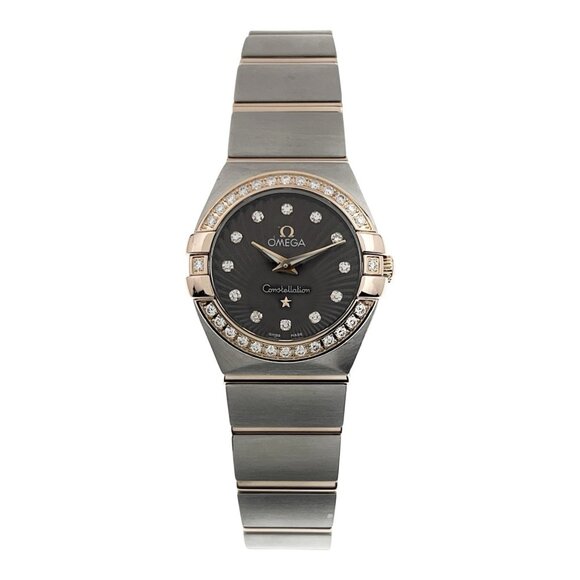 Omega Constellation Rose Gold & Steel Brown Dial 24mm Quartz 123.25.24.60.63.001 - Picture 1 of 8